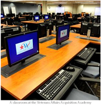A classroom at the Veterans Affairs Acquisition Academy